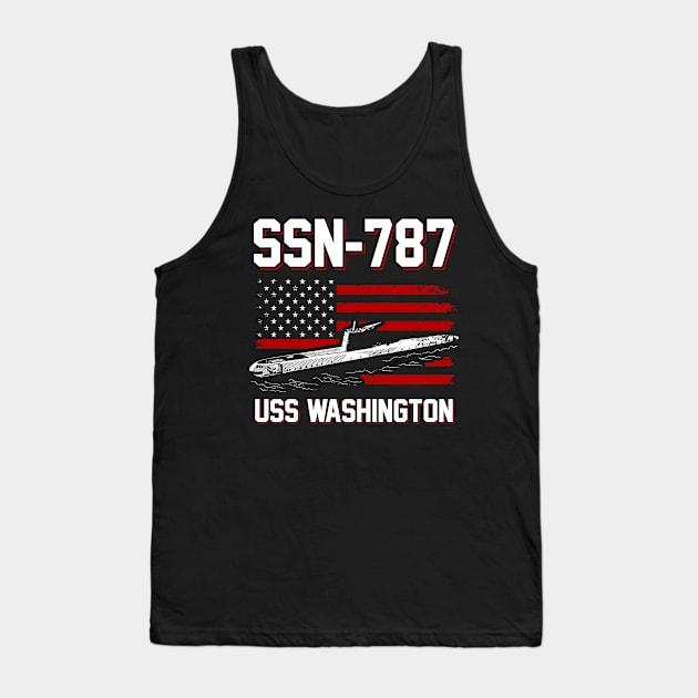 SSN-787 USS Washington T-Shirt Tank Top by Zone32